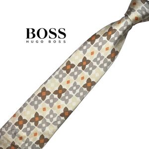 ★ネコポス可★ HUGO BOSS ネクタイ ストライプ柄 USED レジメンタル ヒューゴボス USED メンズ服飾小物 中古 t495