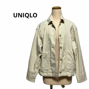 (b8)UNIQLO ユニクロ　ジャケット　ベージュ