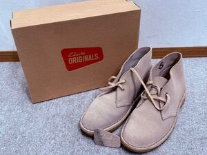 【YST884】1円～ CLARKS Desert Boot クラークス デザートブーツ UK3 1/2 Sand Beige サンド ベージュ Suede スエード レディース 女性 靴