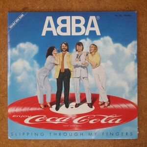 f04/EP/コカコーラ・スーパー・レコード/非売品/ピクチャー盤/アバ　ABBA「SLIPPING　THROUGH　MY　FINGERS」’81年