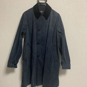 RRL (ダブルアールエル) BRIGGS JACKET インディゴ　キャンバスコート SIZE ：M 着丈98身幅62肩幅48/袖丈65 インディゴジャケット