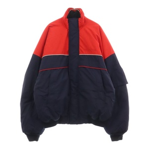 BALENCIAGA バレンシアガ Ski Bomber Jacket 647640 スキー ボンバージャケット ナイロンジップアップ ネイビー/レッド