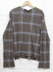 4T2053■SUNSEA SNS-15A05 CHECK PULL OVER サンシー チェックプルオーバー ニット セーター