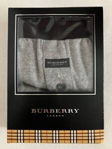 【新品未使用、箱入り】 BURBERRY バーバリー 起毛フライス ロングトランクス ニット ハーフパンツ ショートパンツ 短パン グレー サイズM