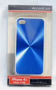 ♣ iPhone4&4S 未使用◆目立て！！輝くシルバーブルー！渦巻◆436yＢ ♣