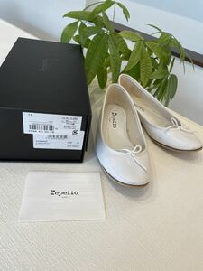 ◇repetto（レペット）　Cendrillon Ballerinas（バレリーナシューズ）　ヒール高1cm 　白　ホワイト　37サイズ（23.0cm）　送料無料◇