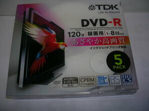 ◇◇◇記録用ディスク【TDK DVD-R 10枚組 10PACK 120分 録画用 8倍速記録対応 4.75GB 5mmスリムケース】未使用品！