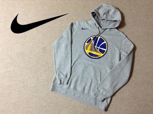 ★美品★ナイキ NBA ゴールデンステートウォリアーズ メンズ パーカー フーディー グレー 裏起毛 GOLDEN STATE WARRIORS NIKE 881132-063