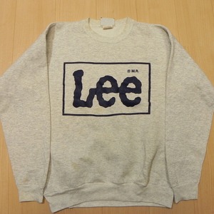 USA製 90s ビンテージ Lee リー ビッグロゴ スウェット トレーナー L 古着 即決 ★c