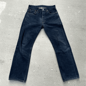 バレンシア工場製 1947年モデル LEVI’S 501XX 47501-0117 W33(W31) 中古 濃紺 美品 米国製 片面 レザー 40s 47s アメリカUSA製 555