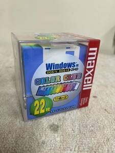 J58★未開封/未使用 マクセル maxell 2HDフロッピーディスク 22枚 Windows用 MFHD18CC22P