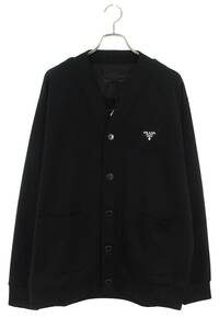 プラダ PRADA 24SS UJL31B サイズ:L ロゴコットンカーディガン 新古品 SB01