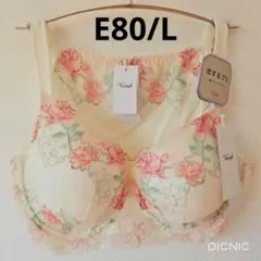 ⑥ E80/L トリンプ 着けごこちラクちん 恋するブラ ブラ＆ショーツ