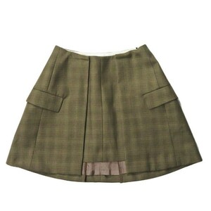 TOGA PULLA トーガ プルラ 19AW Suiting wool skirt check スイッチングウールチェックスカート TP92-FG227 34 プリーツ ☆☆lc28700