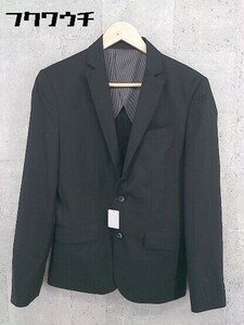 ◇ Abahouse アバハウス シングル 2B 長袖 テーラード ジャケット サイズ2 ブラック メンズ