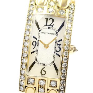 ☆良品 【HARRY WINSTON】ハリーウィンストン アヴェニュー K18YG ダイヤベゼル 330LQG クォーツ レディース_719842