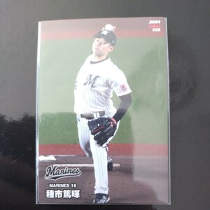 カルビープロ野球チップス2024第一弾レギュラーカード038　千葉ロッテマリーンズ　種市篤暉