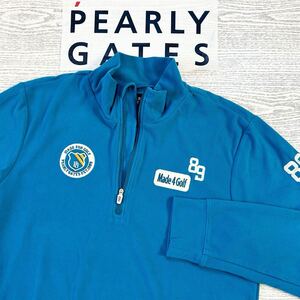 ★美品★PEARLY GATES パーリーゲイツ / PG89 ワッペン フリース モックネック / サイズ５