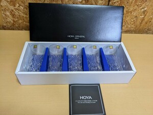 未使用　HOYA CRYSTAL　NTX0700　ひとくちビール　5客セット　グラス　ビールグラス　MADE IN JAPAN 日本製　 クリスタルビールグラス