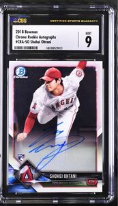 Shohei Ohtani 2018 Topps Bowman Chrome RC ROOKIE AUTO 大谷翔平 直書き 直筆ルーキーサインカード 鑑定済