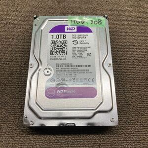 HDD-308 激安 HDD1TB 3.5インチ SATA 48032時間 内蔵HDD WD WD10PURX-64E5EY0 Crystaldiskinfoにて正常品 中古