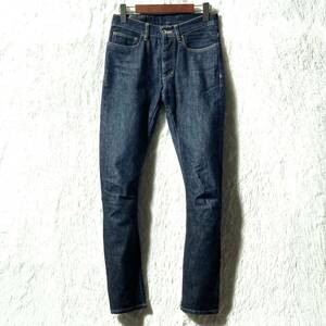 ATTACHMENT★名作 美ライン★13.5oz ムラ糸ストレッチデニム ジョッパーズ★ジーンズ クロップド アンクル 濃紺 1 アタッチメント AP32-260