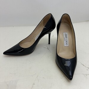 S316-N29-4663 JIMMY CHOO ジミーチュウ 34 ヒール パンプス ブラック 現状品3