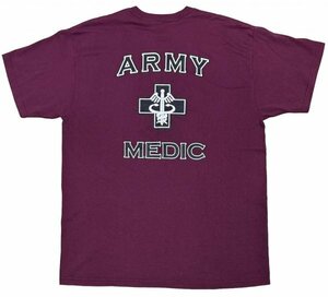 美品 US ARMY MEDIC 両面 プリント JERZEES ボディー 半袖 Tシャツ / 軍医 衛生兵 ビンテージ 90s アーミー ミリタリー 米軍