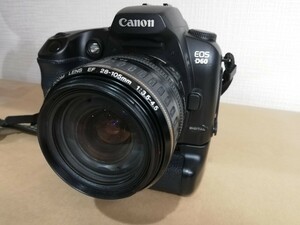 １円スタート Canon EOS D60 レンズキット　デジタル一眼レフ レンズCANON LENS EF 28-105mm 1:3.5-4.5 BATTERY GRIP BG-ED3付き通電確認済