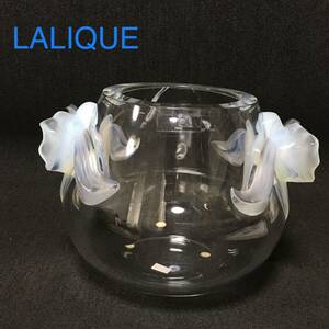 【C857】ラリック　LALIQUE　オルギテ　Orchid　蘭　フラワーベース　置物　壷　クリスタルガラス　花器　花生　