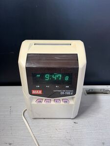 MAX ER-110SⅢ タイムレコーダー通電のみ確認動作未確認ジャンク