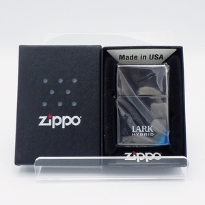 C24-228 ZIPPO ジッポー LARK ラーク ハイブリッド 1937レプリカ ブラック系 ブルーグラデーション オイルライター 2010年 火花OK 箱付き