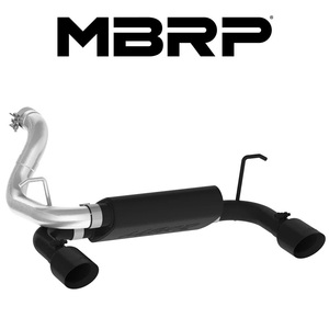 MBRP 2018-2024 ジープ ラングラー JL 2ドア 4ドア アンリミテッド 2.0L 3.6L アクスルバック エキゾースト ブラックTip 正規輸入品