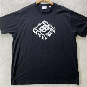 【極美品・現行タグ】 BURBERRY バーバリー メンズ 半袖 Tシャツ トップス カットソー ボックスロゴ ブラック Lサイズ