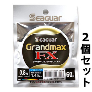 送料無料　半額　シーガー　グランドマックスFX　60m　0.8号　2個セット