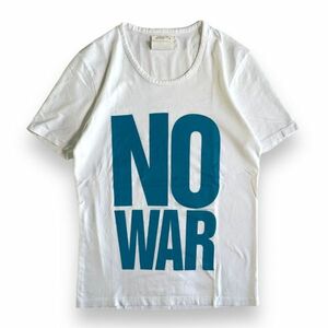 日本製 KATHARINE HAMNETT LONDON キャサリンハムネット NO WAR 半袖 プリント コットン Tシャツ S/S トップス カットソー M ホワイト 白