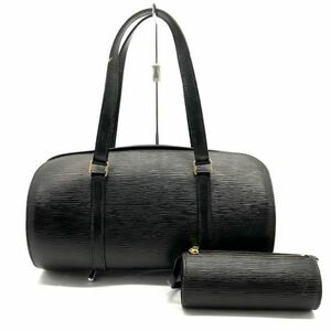 仙105 Louis Vuitton M52222 エピ スフロ ハンドバッグ セミショルダー ノワール ブラック ポーチ付き ルイヴィトン LV 筒形 ドラム