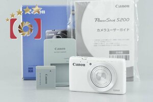 【中古】Canon キヤノン PowerShot S200 ホワイト セブンイレブンモデル コンパクトデジタルカメラ 元箱付き