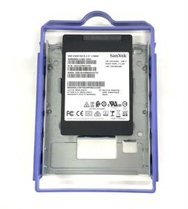 K6051540 SanDisk SATA 128GB 2.5インチ SSD 1点【中古動作品】*マウンター付き