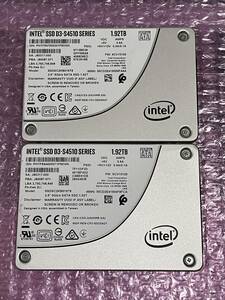 Intel DC S4510 1920GB 3D NAND SSD SATA 2.5 inch 企業向け 高耐久 1.92TB 2TB 級 2枚セット
