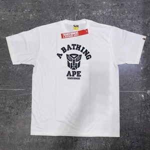 A BATHING TRANSFORMERS COLLEGE TEE 2014年 Lサイズ アベイシングエイプ トランスフォーマー 半袖Tシャツ BAPE