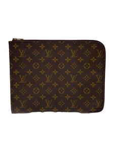 LOUIS VUITTON◆ポッシュ・ドキュマン30_モノグラム・キャンバス_BRW/-/BRW