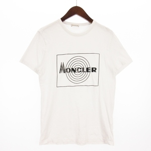 モンクレール MONCLER 19AW MAGLIA T-SHIRT Tシャツ カットソー 半袖 ラバープリント クルーネック コットン 白 ホワイト M ■SM3 メンズ