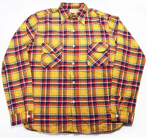 JOE McCOY (ジョーマッコイ) Lot 944Z - 8HOUR UNION FLANNEL SHIRT / フランネルシャツ 極美品 イエロー size XL / リアルマッコイズ