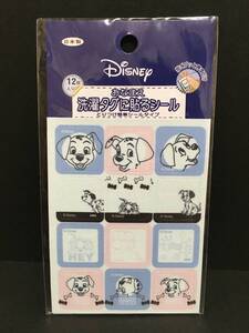 Disney/ディズニー　おなまえ洗濯タグに貼るシール☆彡　１０１匹わんちゃん☆　１２枚入り　ネームラベルシール　新品未開封品