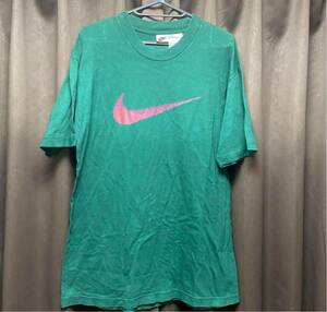 nike 90s Tシャツ ビックロゴ センターロゴ 定番ロゴ L 緑 ナイキ vintage ヴィンテージ レア