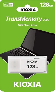 128GB USBメモリ キオクシア USB2.対応フラッシュメモリー 128GB TransMemory U202 キャップ付きUSBメモリー ホワイト LU202W128GG4 日本製