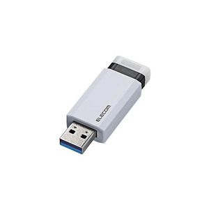 エレコム USBメモリー/USB3.1(Gen1)対応/ノック式/オートリターン機能付/32GB/ホワイト MF-PKU3032GWH /l