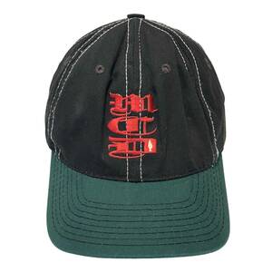 希少 USA製【90s ビンテージ MCD オールドイングリッシュロゴ トランプ ベースボールキャップ CAP ブラック／グリーン 帽子 】アメリカ