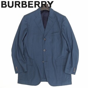 国内正規品◆BURBERRY LONDON バーバリーロンドン コットン 3釦 ジャケット 紺 ネイビー L